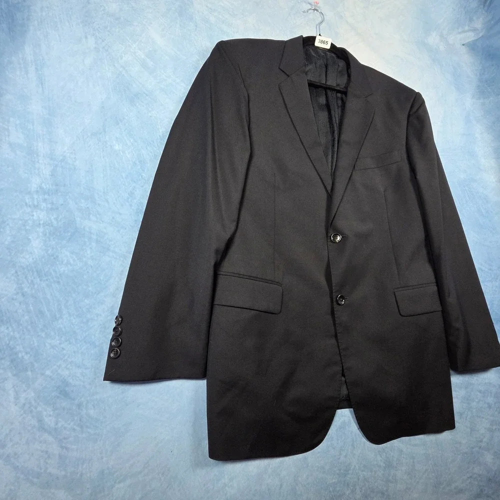 Gucci Mens Black 100% Wool 2 Button Blazer Sport Coat Jacket Size 54R Italy